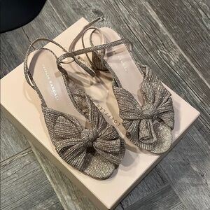 Loeffler Randall Women's Gold Bow Sandals